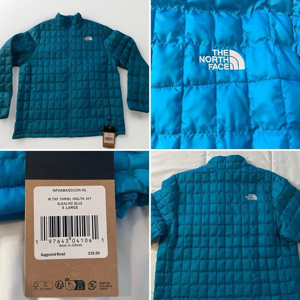 The North Face Thermoball Insulated Jacket Alkaline Blue Men XL NWT $230 (038)